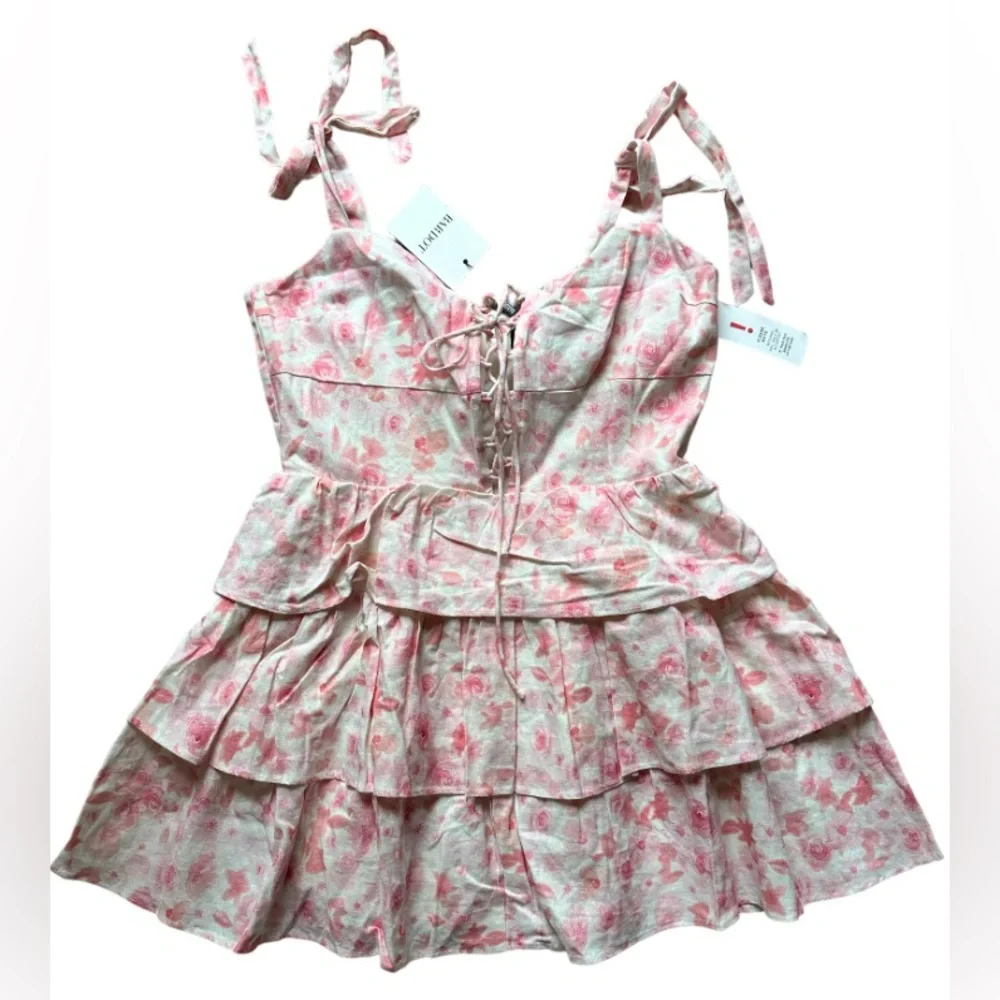NWT Bardot Womens Laurie Linen Blend Floral Mini Dress 🔥SOLD OUT🔥 - Picture 5 of 7